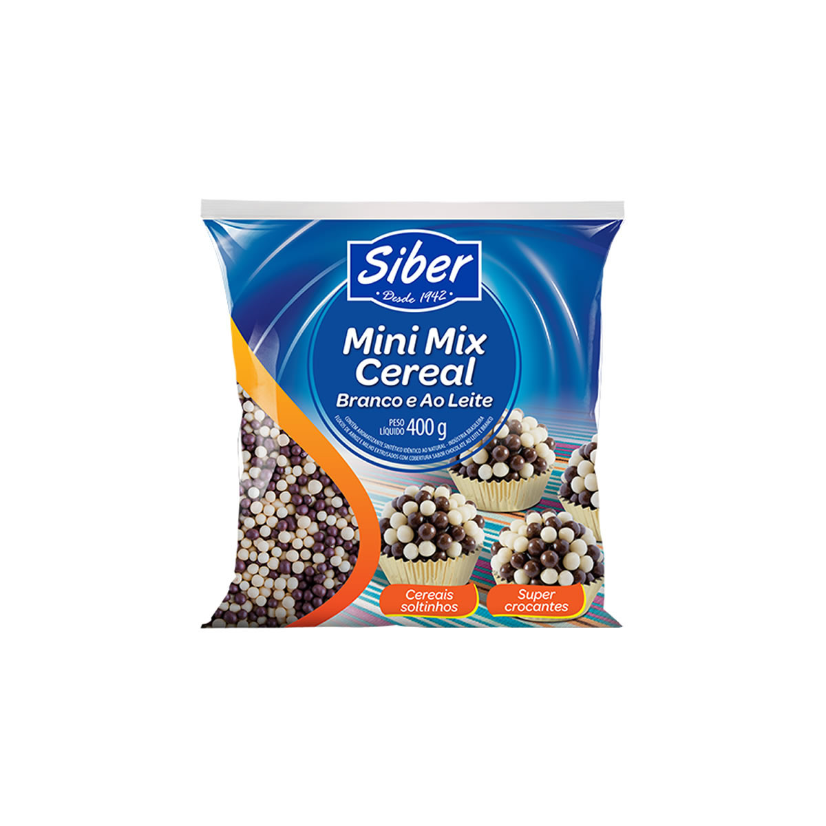 MINI MIX CEREAL BRANCO E AO LEITE SIBER - 400G