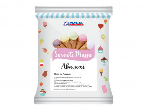 BASE PARA SORVETE MASSA MAGIC ICE - SABOR ABACAXI