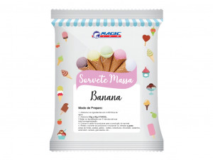 BASE PARA SORVETE MASSA MAGIC ICE - SABOR BANANA