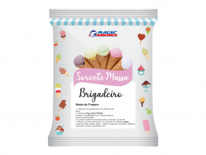 BASE PARA SORVETE MASSA MAGIC ICE - SABOR BRIGADEIRO