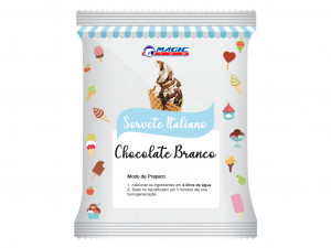 BASE PARA SORVETE ITALIANO E SOFT MAGIC ICE - SABOR CHOCOLATE BRANCO