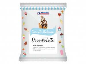 BASE PARA SORVETE ITALIANO E SOFT MAGIC ICE - SABOR DOCE DE LEITE