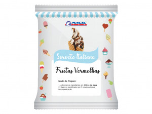 BASE PARA SORVETE ITALIANO E SOFT MAGIC ICE - SABOR FRUTAS VERMELHAS