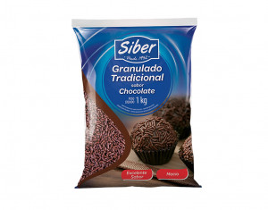 GRANULADO TRADICIONAL SIBER - SABOR CHOCOLATE - 1KG